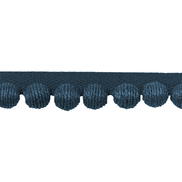 Kravet Juteball Cord Indigo Pom Fringe Trim