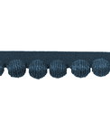 Kravet Juteball Cord Indigo Pom Fringe Trim