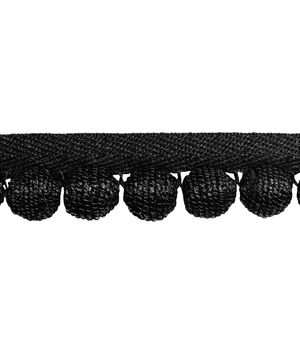 Kravet Juteball Cord Noir Pom Fringe Trim