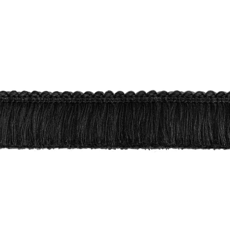 Kravet Sojourn Fringe Ivory/Noir Brush Fringe Trim
