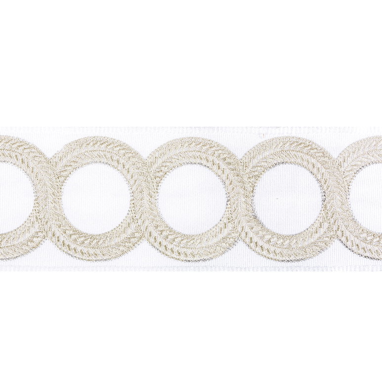 Kravet Looped Tape Light Silver Band Trim