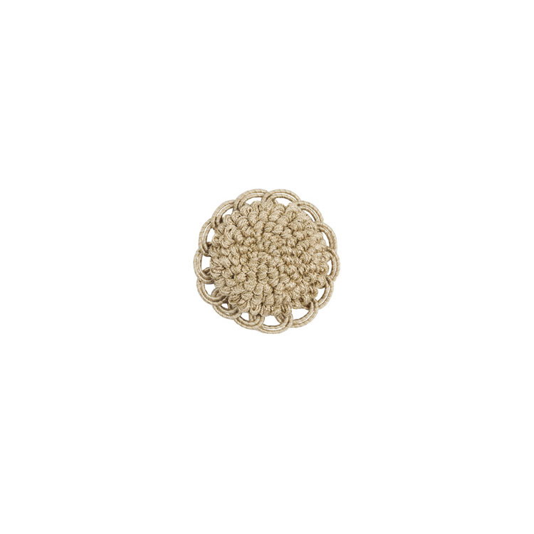 Brunschwig &amp; Fils Coeur Rosette Hemp Button/Frogs/Rosettes Trim