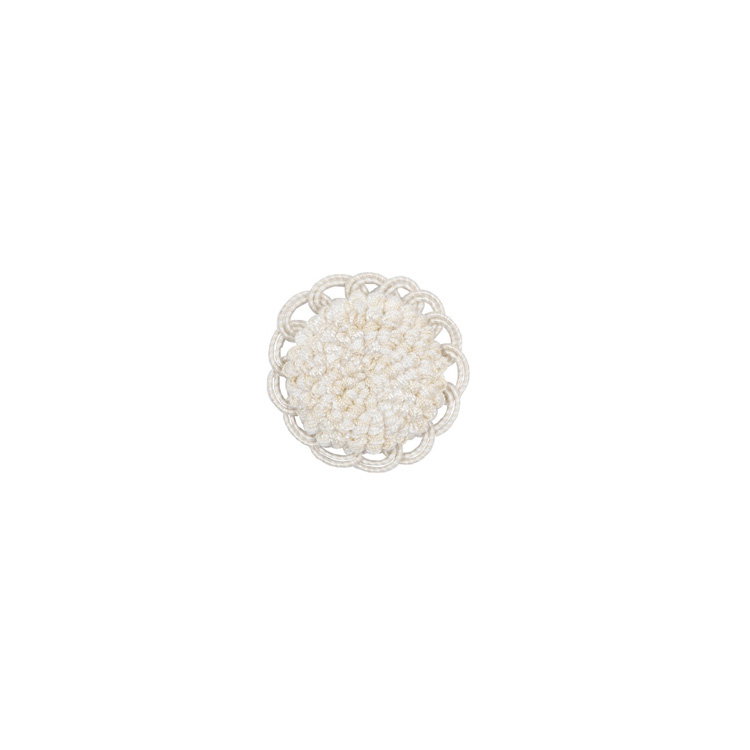Brunschwig &amp; Fils Coeur Rosette Cream Button/Frogs/Rosettes Trim