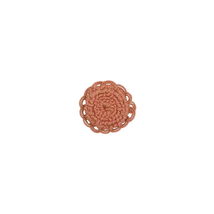 Brunschwig &amp; Fils Coeur Rosette Coral Button/Frogs/Rosettes Trim