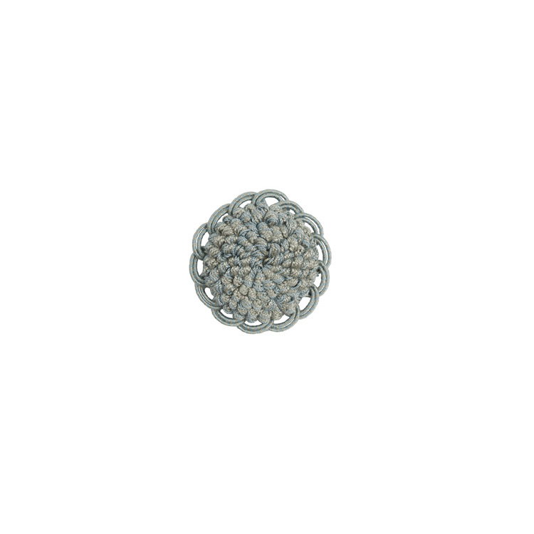 Brunschwig &amp; Fils Coeur Rosette Azure Button/Frogs/Rosettes Trim