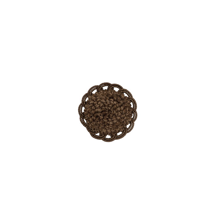 Brunschwig &amp; Fils Coeur Rosette Tobacco Button/Frogs/Rosettes Trim