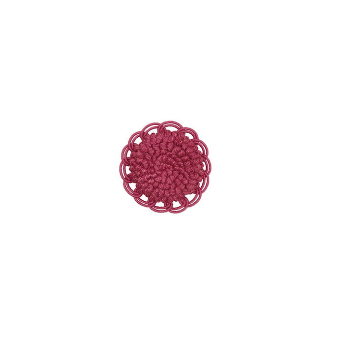 Brunschwig &amp; Fils Coeur Rosette Fuchsia Button/Frogs/Rosettes Trim