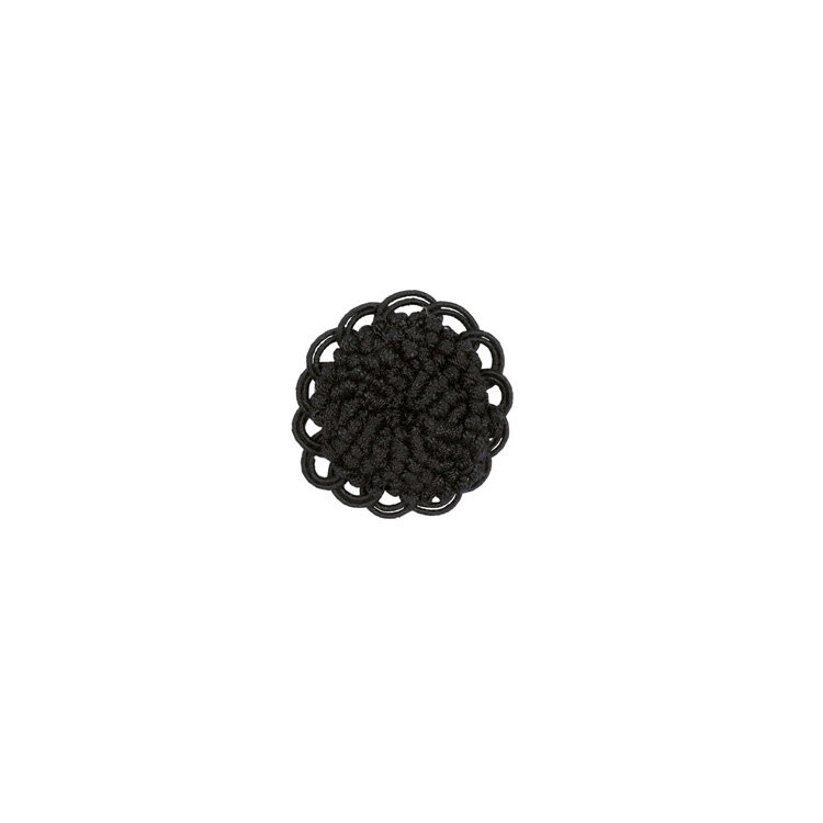 Brunschwig &amp; Fils Coeur Rosette Black Button/Frogs/Rosettes Trim