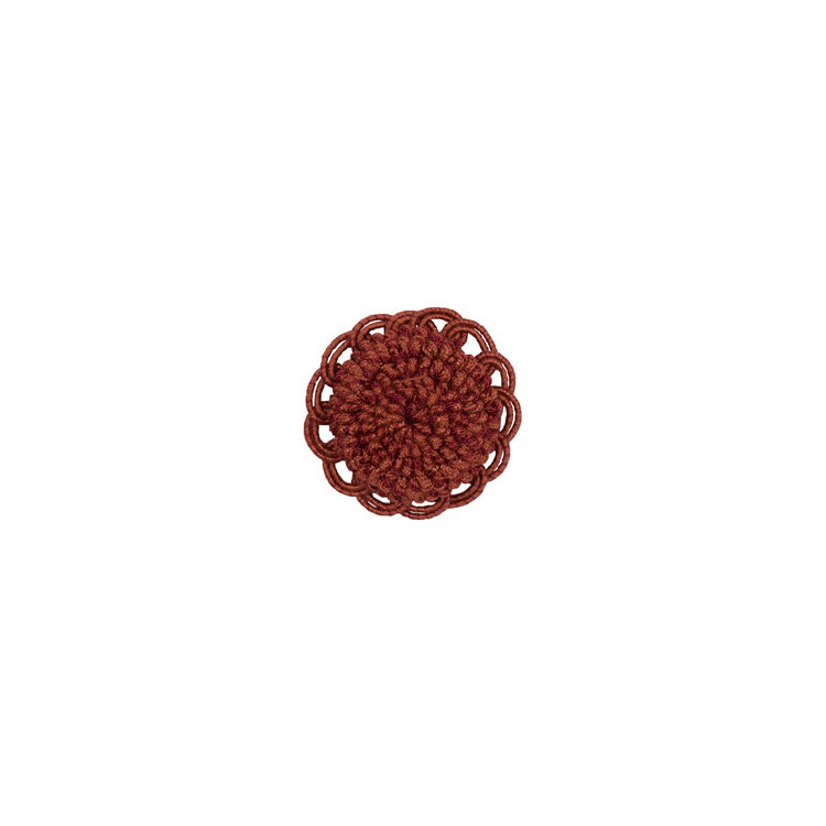 Brunschwig &amp; Fils Coeur Rosette Brick Button/Frogs/Rosettes Trim