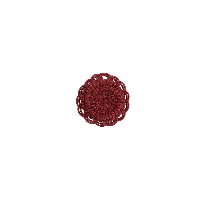 Brunschwig &amp; Fils Coeur Rosette Ruby Button/Frogs/Rosettes Trim