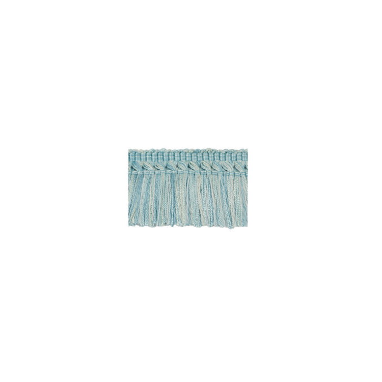 Brunschwig &amp; Fils Coeur Brush Aqua Fringe Trim