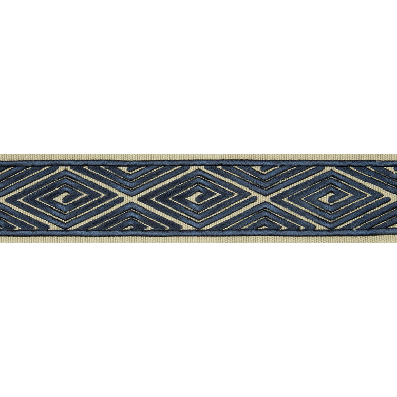 Brunschwig &amp; Fils Labyrinthe Tape Navy Braid / Tape Trim