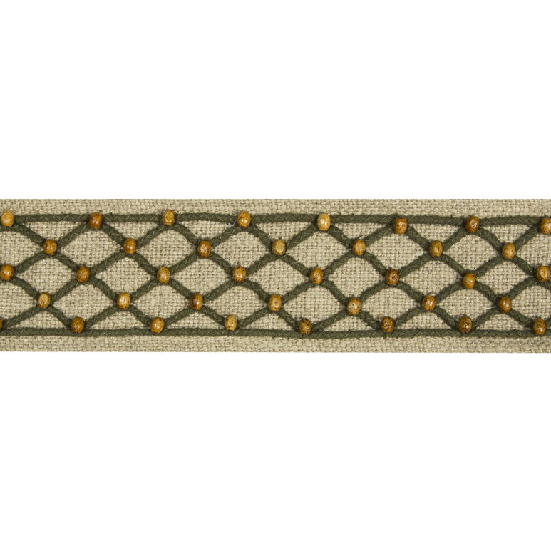 Brunschwig &amp; Fils Le Boise Tape Green Braid / Tape Trim