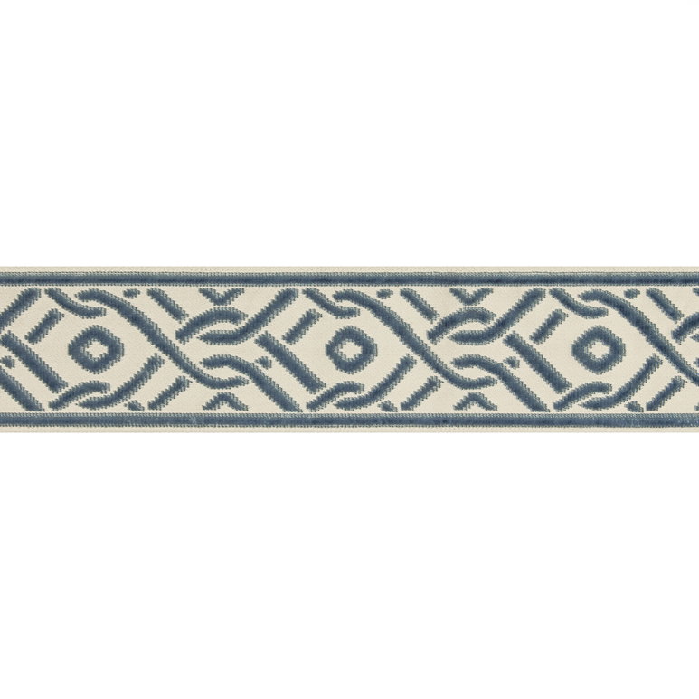 Brunschwig &amp; Fils Pailou Tape Blue Braid / Tape Trim