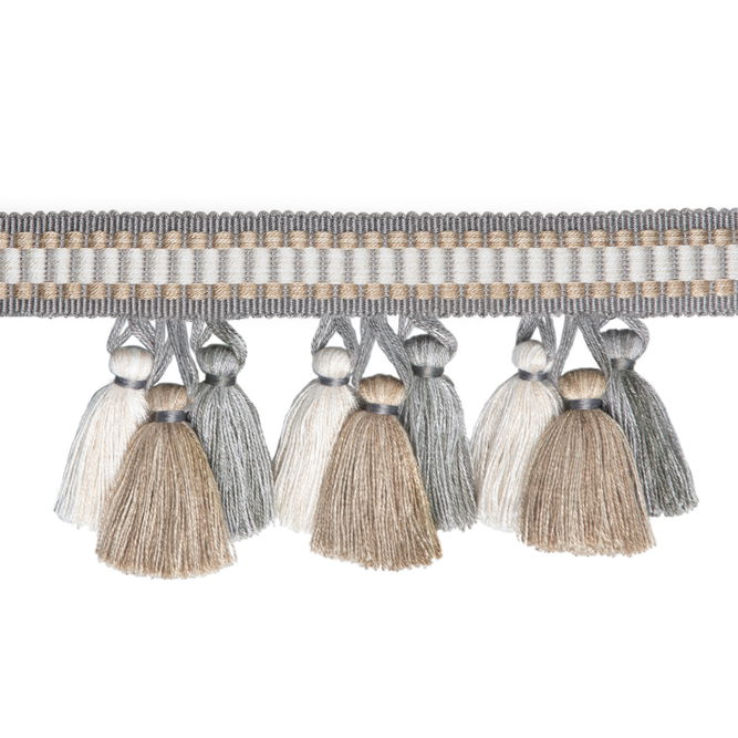 Brunschwig &amp; Fils Andre Tassel Fringe Grey Tassel Fringe Trim