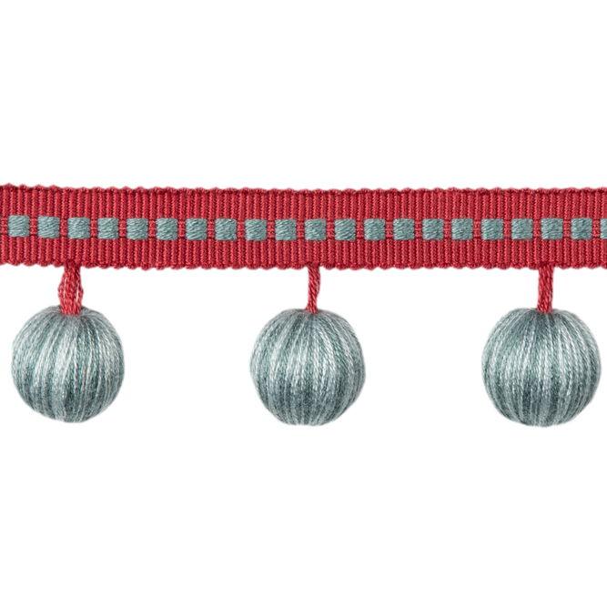 Brunschwig &amp; Fils Claude Ball Fringe Aqua Tassel Fringe Trim