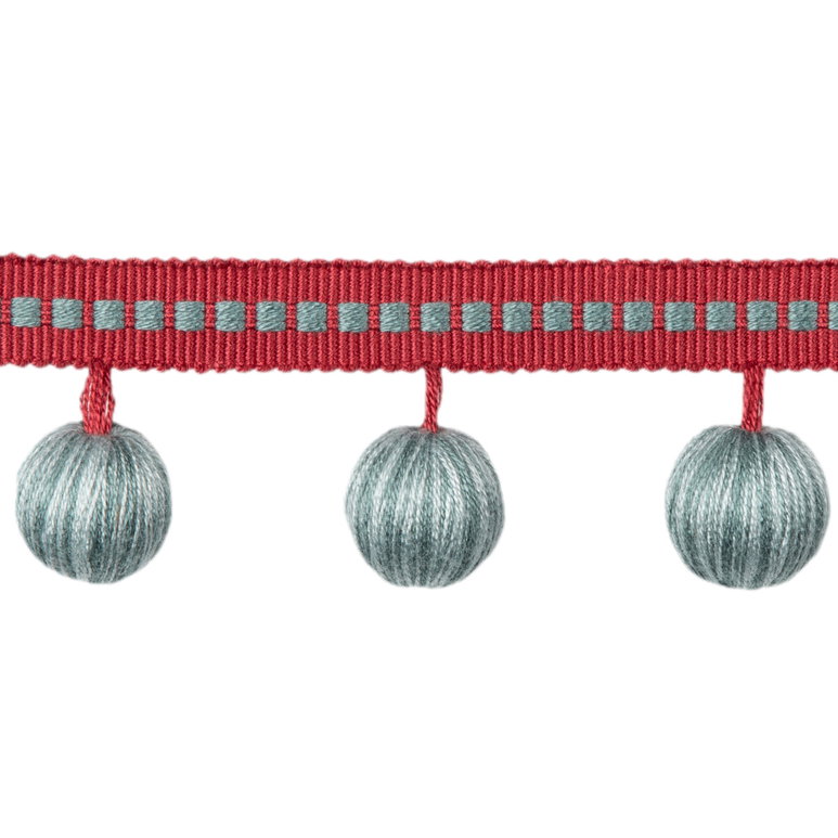 Brunschwig &amp; Fils Claude Ball Fringe Aqua Tassel Fringe Trim