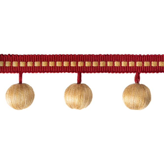 Brunschwig &amp; Fils Claude Ball Fringe Ruby Tassel Fringe Trim