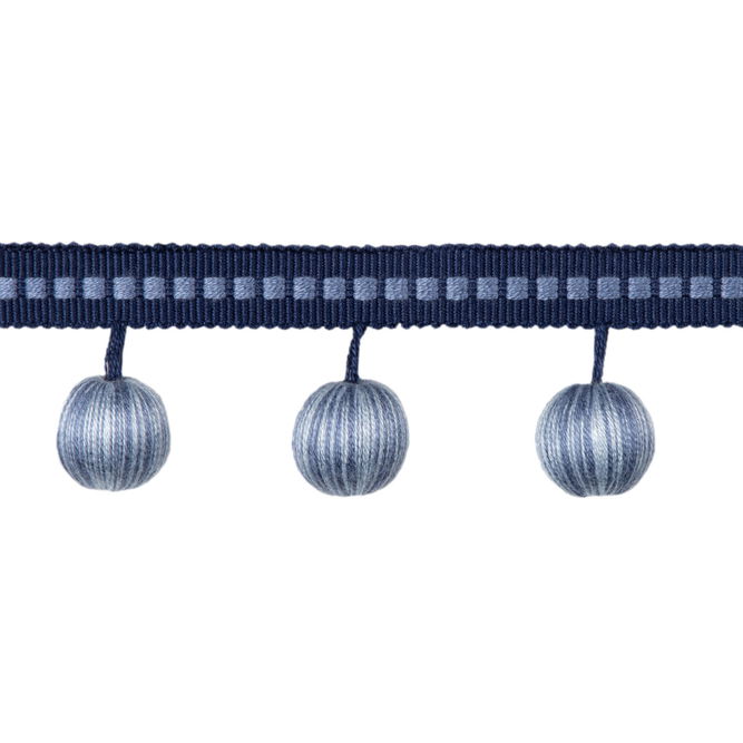 Brunschwig &amp; Fils Claude Ball Fringe Blue Tassel Fringe Trim
