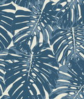Seabrook Designs Jamaica Prussian Blue & White Wallpaper