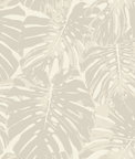 Seabrook Designs Jamaica Tan & Off-White Wallpaper