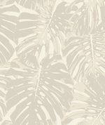 Seabrook Designs Jamaica Tan & Off-White Wallpaper