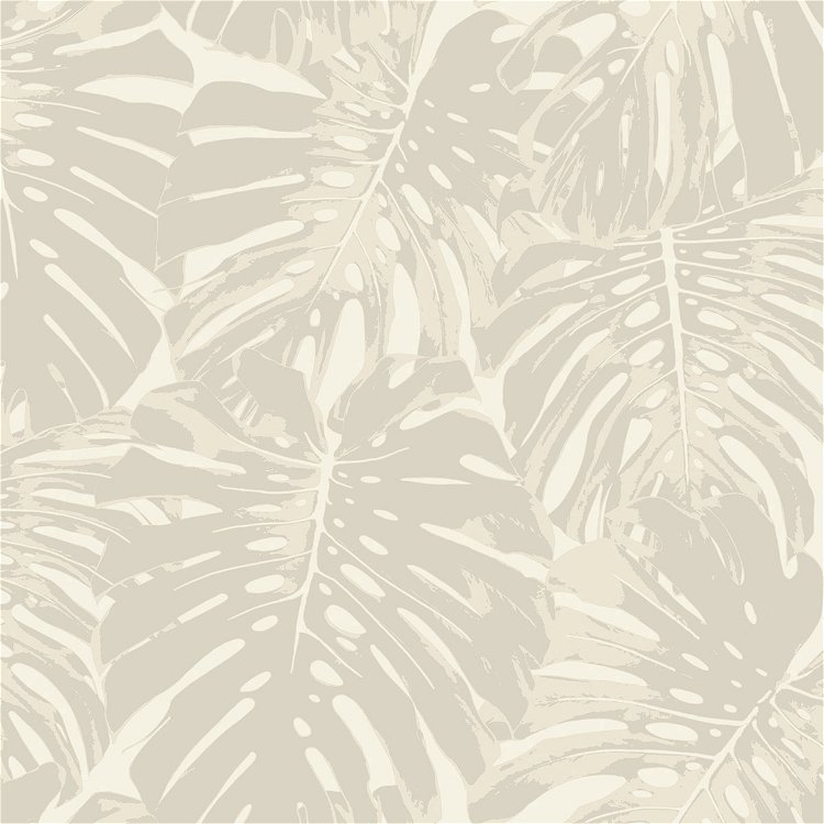 Seabrook Designs Jamaica Tan & Off-White Wallpaper