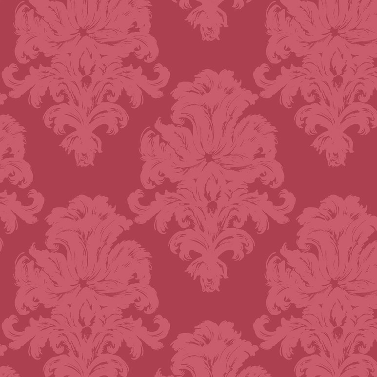 Seabrook Designs Montserrat Salmon Pink &amp; Strawberry Wallpaper