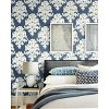 Seabrook Designs Montserrat Prussian Blue & White Wallpaper - Image 2
