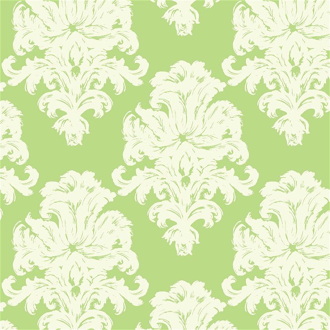 Seabrook Designs Montserrat Olive Green &amp; Off-White Wallpaper