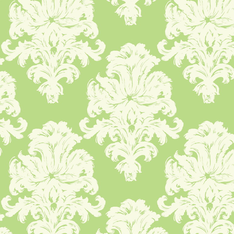 Seabrook Designs Montserrat Olive Green &amp; Off-White Wallpaper