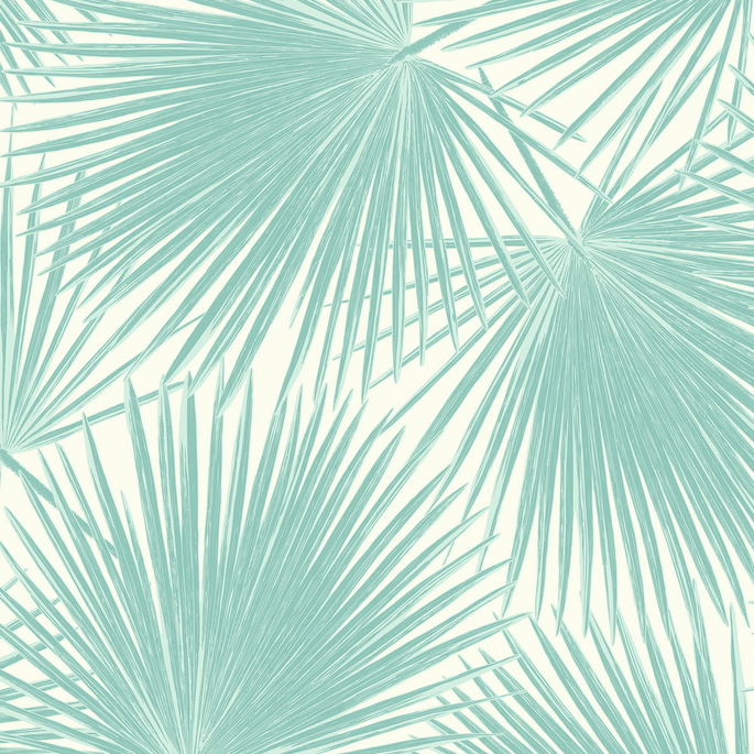 Seabrook Designs Aruba Powder Blue &amp; White Wallpaper image 1 of 2
