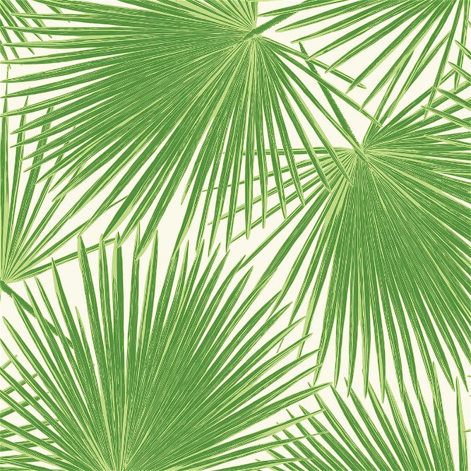 Seabrook Designs Aruba Fern Green &amp; White Wallpaper