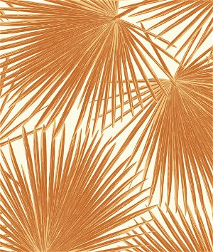 Seabrook Designs Aruba Rust Orange & White Wallpaper