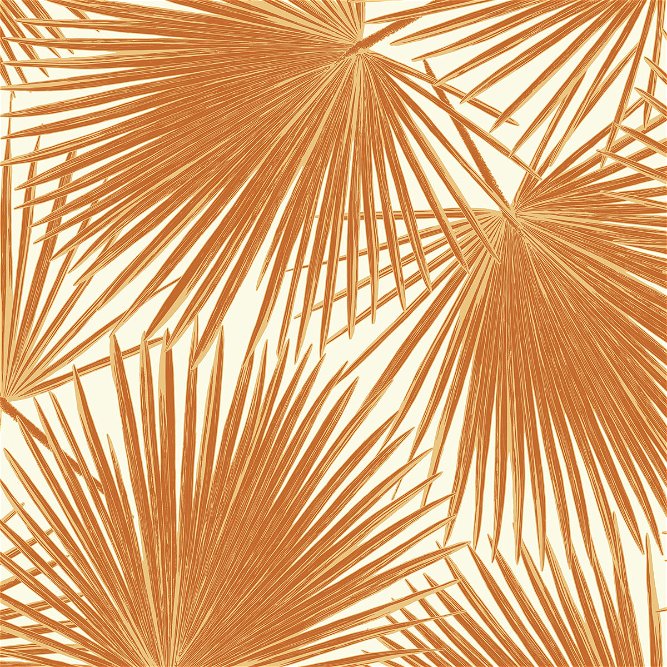 Seabrook Designs Aruba Rust Orange &amp; White Wallpaper
