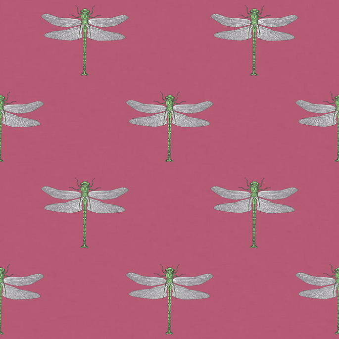 Seabrook Designs Catalina Rose Pink &amp; Green Wallpaper image 1 of 2