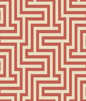 Seabrook Designs Martinique Rust Orange & Off-White Wallpaper