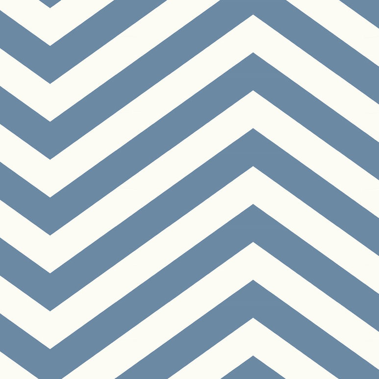 Seabrook Designs Jamaica Chevron Teal &amp; White Wallpaper