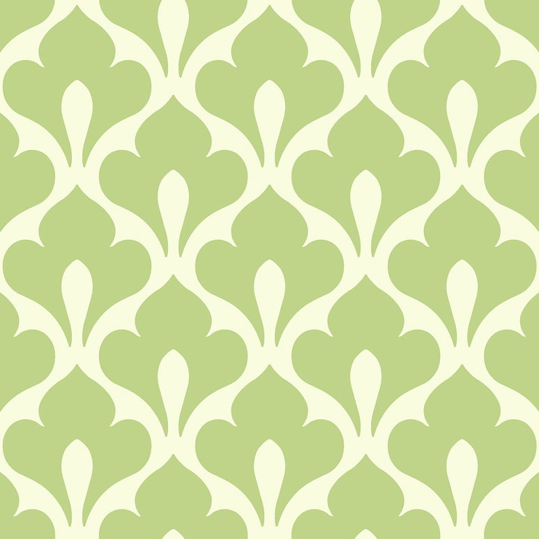 Seabrook Designs Grenada Lime Green &amp; White Wallpaper
