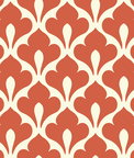 Seabrook Designs Grenada Portland Orange & Off-White Wallpaper