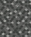 Seabrook Designs Catalina Scales Black & Metallic Silver Wallpaper