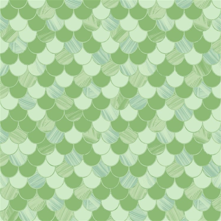 Seabrook Designs Catalina Scales Pear Green & Mint Wallpaper