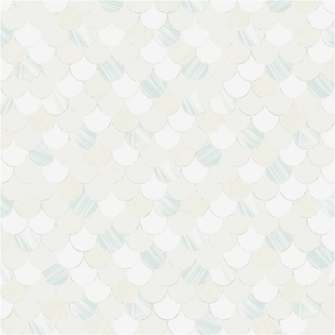 Seabrook Designs Catalina Scales Light Blue &amp; White Wallpaper
