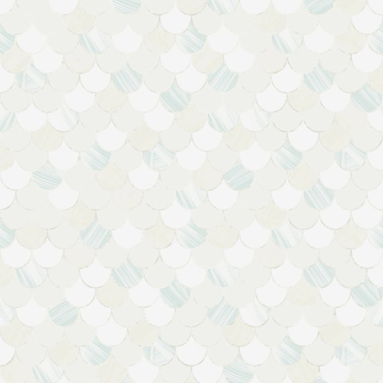 Seabrook Designs Catalina Scales Light Blue &amp; White Wallpaper