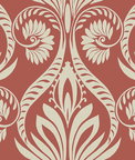 Seabrook Designs Bonaire Scarlet Red & Off-White Wallpaper