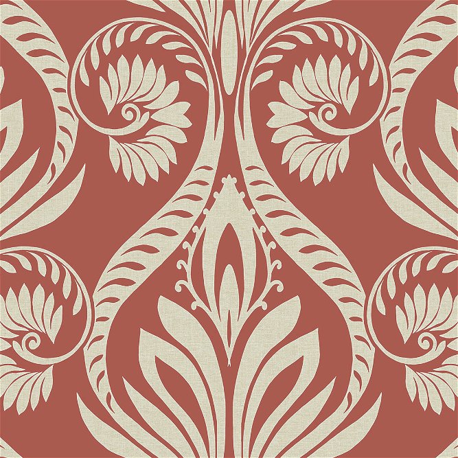 Seabrook Designs Bonaire Scarlet Red &amp; Off-White Wallpaper