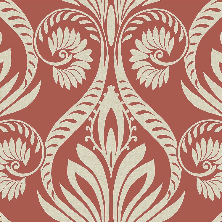 Seabrook Designs Bonaire Scarlet Red & Off-White Wallpaper
