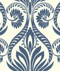 Seabrook Designs Bonaire Navy Blue & White Wallpaper