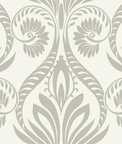 Seabrook Designs Bonaire Metallic Silver & White Wallpaper