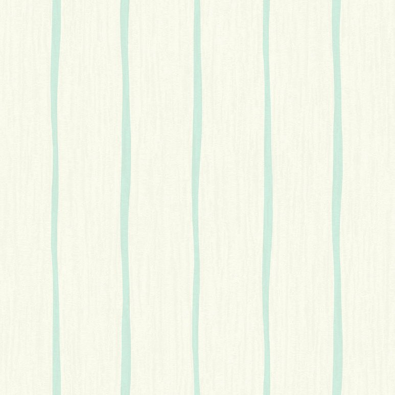 Seabrook Designs Aruba Stripe Turquoise &amp; Off-White Wallpaper